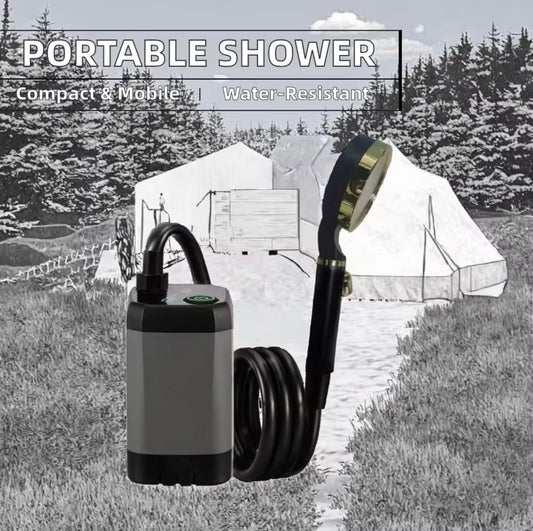 Portable out door electric shower