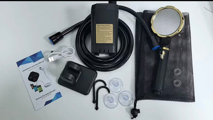 Portable out door electric shower