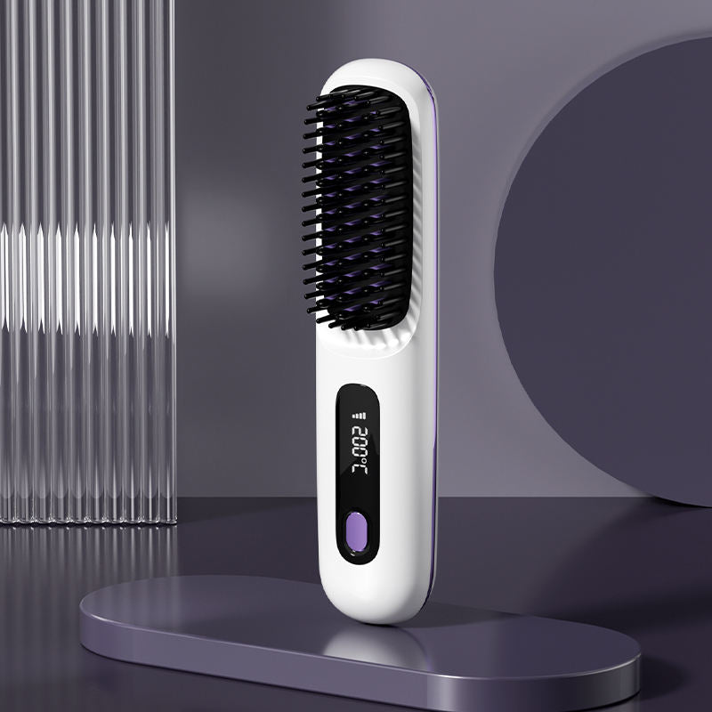 Portable Cordless Ceramic Straightening Brush