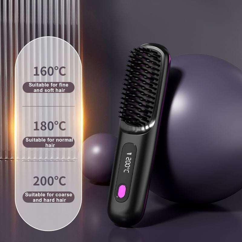 Portable Cordless Ceramic Straightening Brush
