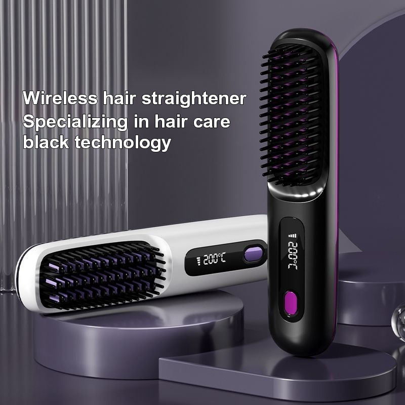 Portable Cordless Ceramic Straightening Brush