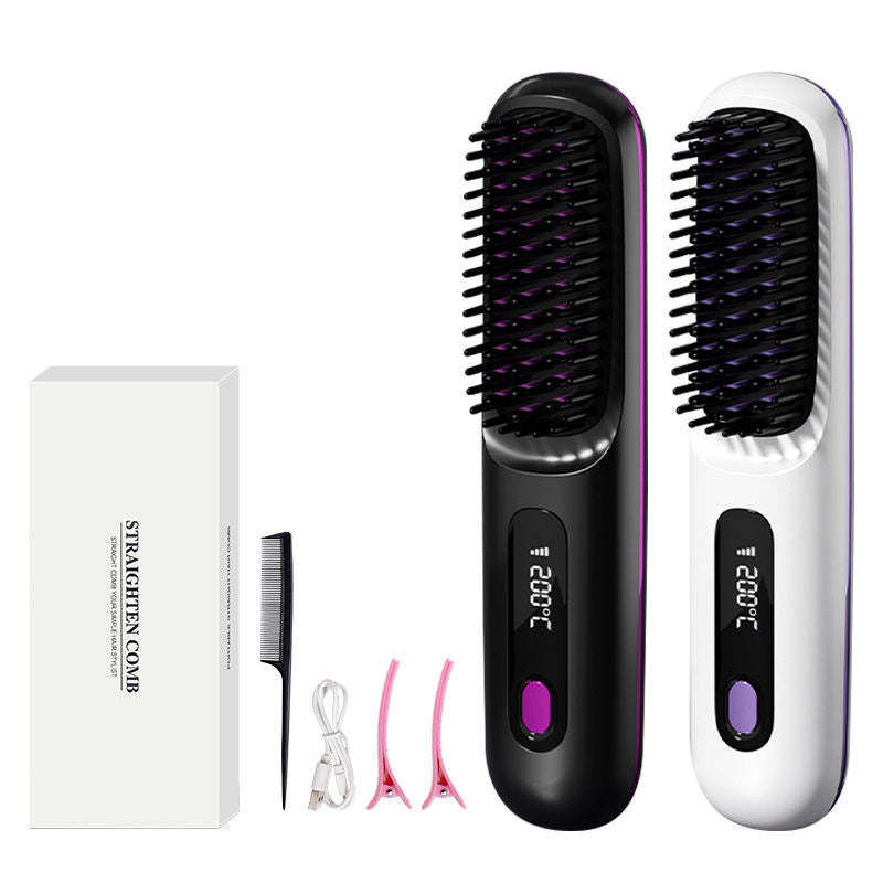 Portable Cordless Ceramic Straightening Brush