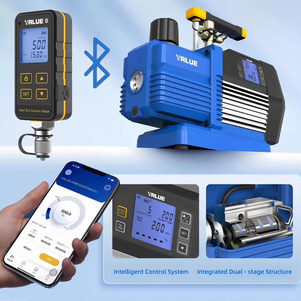 Smart Dual-Stage HVAC Vacuum Pump