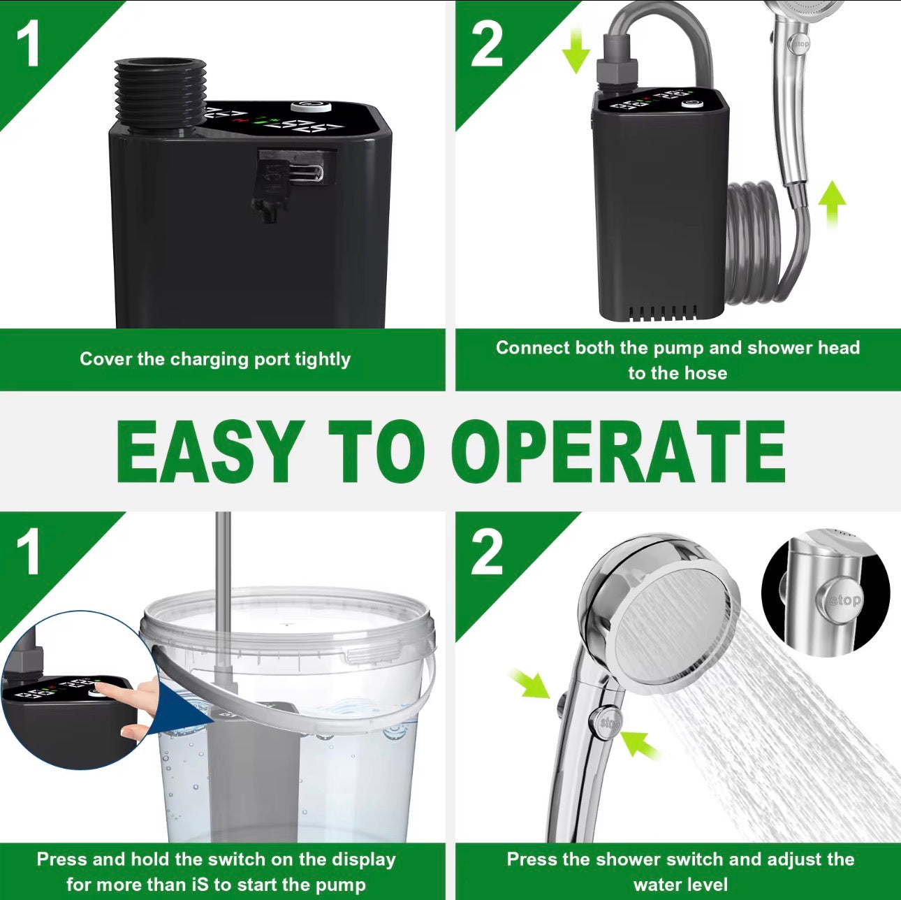 portable out door electric shower/waterpump